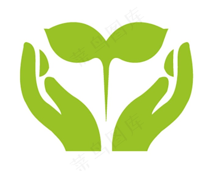 手托绿芽图片