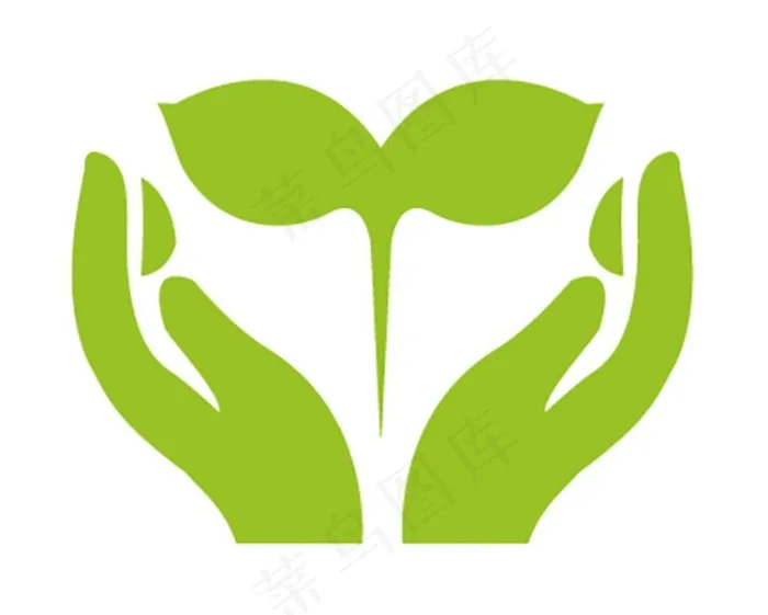 手托绿芽图片