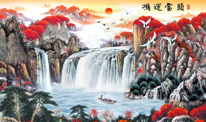 装饰画背景墙图片(9071X5669(DPI:72))psd模版下载
