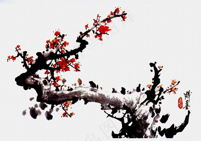 写意梅花图片