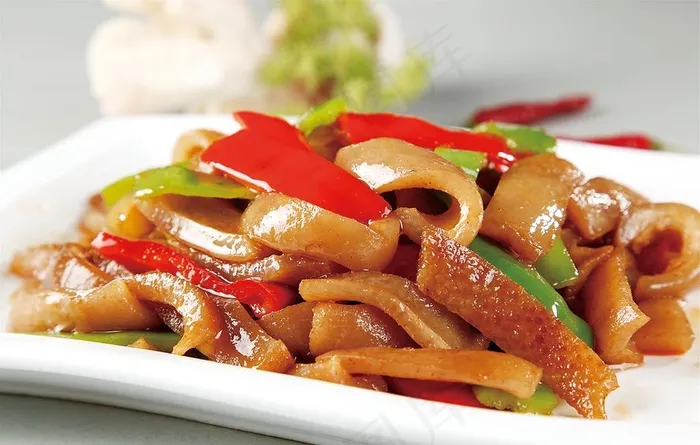 小炒猪皮图片