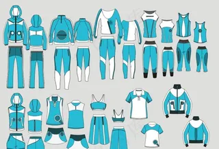 服装运动服矢量图图片