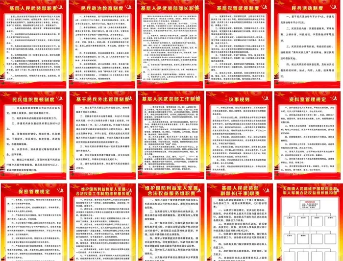 武装部民兵制度牌图片cdr矢量模版下载