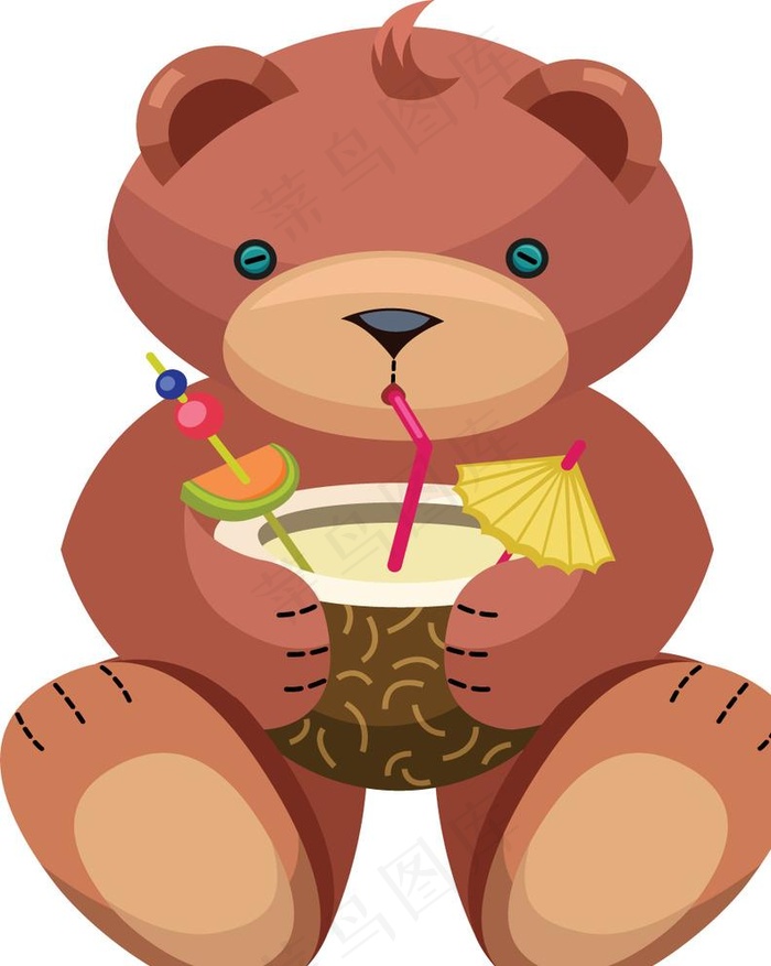 呆呆熊 吃糖果的熊图片