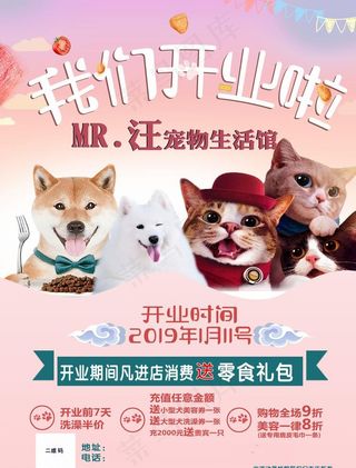 宠物店 传单图片