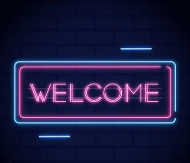 欢迎霓虹灯图片
