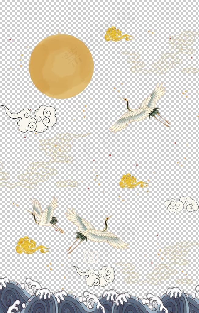 国潮风祥云背景图片