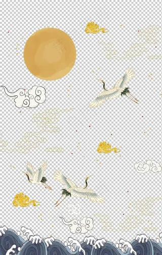 国潮风祥云背景图片