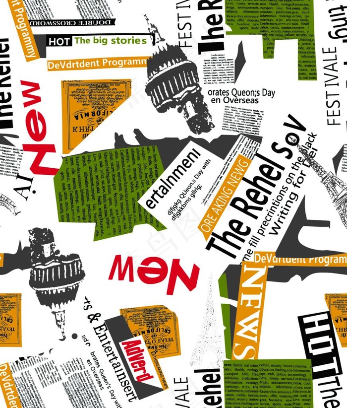 大牌  字母  报纸图片