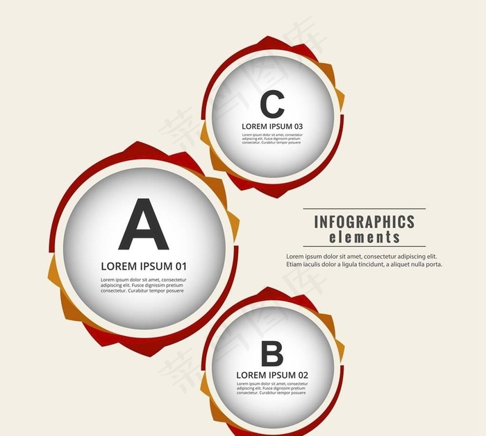 多彩信息图表圆图片