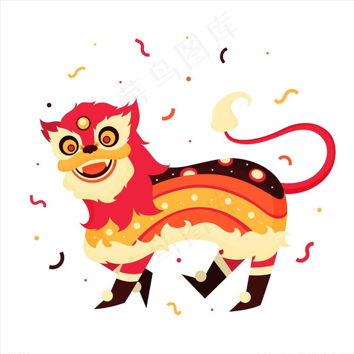 矢量舞狮图片