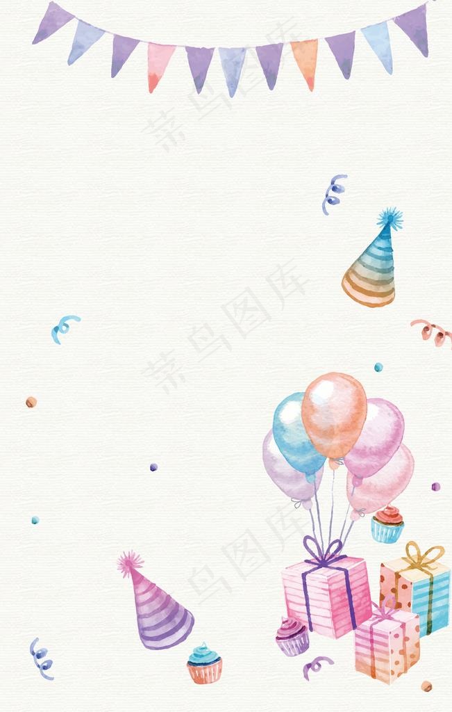 生日背景图片ai矢量模版下载