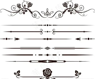 线条 欧式线条 分割线 分栏线图片