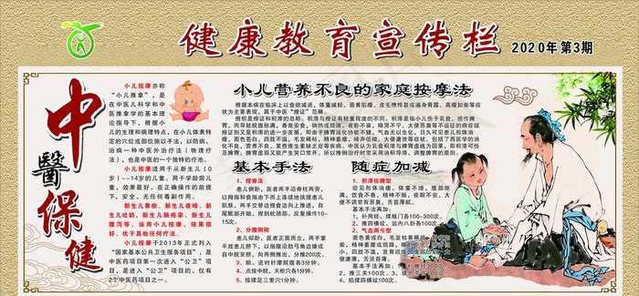 中医健康教育宣传栏图片cdr矢量模版下载