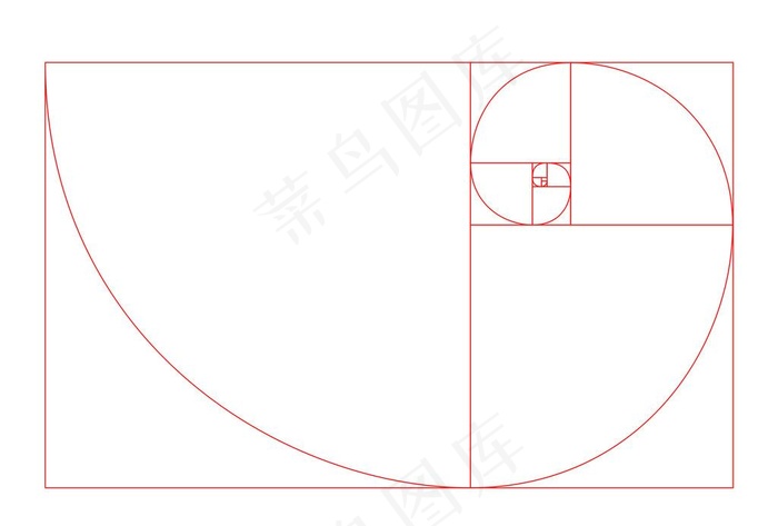 裴波那契曲线图片ai矢量模版下载