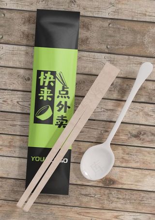 一次性餐具样机图片