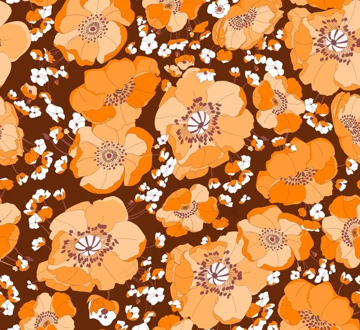 分色手绘 手绘画 抽象花 不知图片