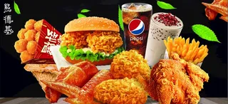 炸鸡汉堡图片