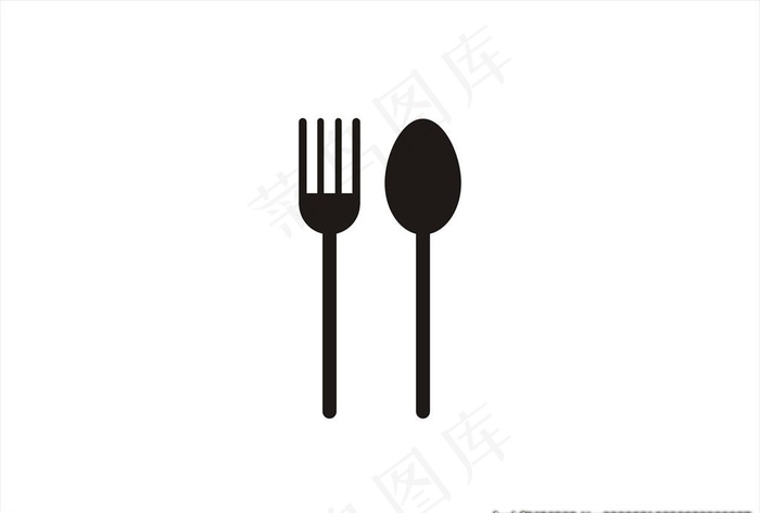 叉子勺子西餐图标矢量图片cdr矢量模版下载