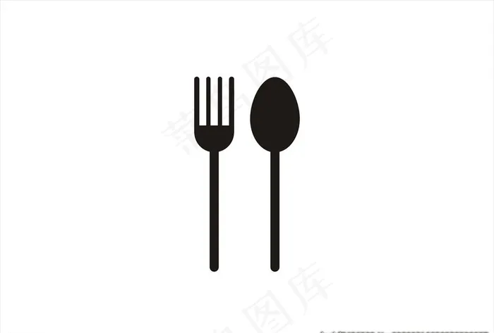 叉子勺子西餐图标矢量图片cdr矢量模版下载