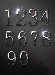 3D立体金属字体金字体质感数字图片