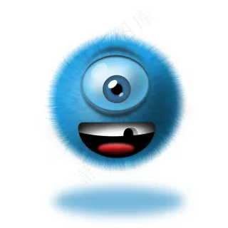 绘制毛绒独眼小怪物图标图片