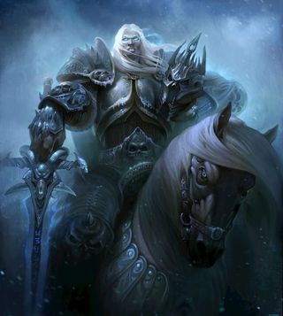 魔兽世界巫妖王阿尔萨斯同人手绘图片