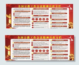 全国宗教工作会议精神宣传专栏图片