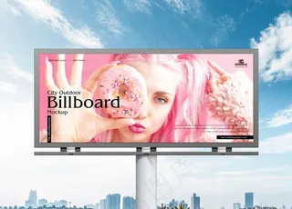 户外广告牌样机图片