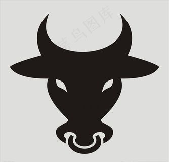 矢量牛头图片