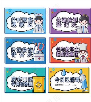 校园防疫导视图片