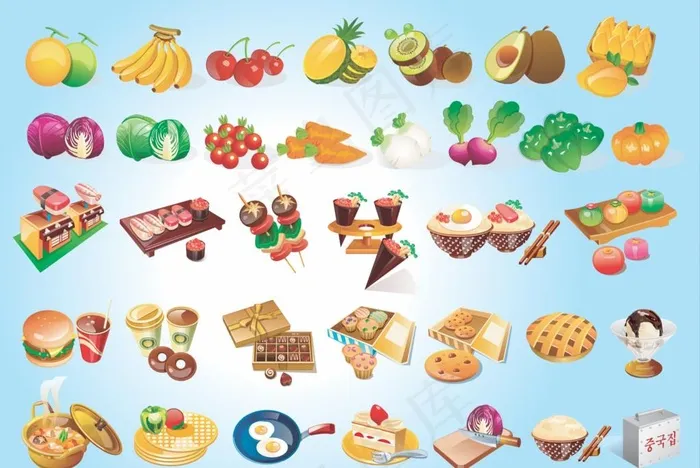 食物图片ai矢量模版下载