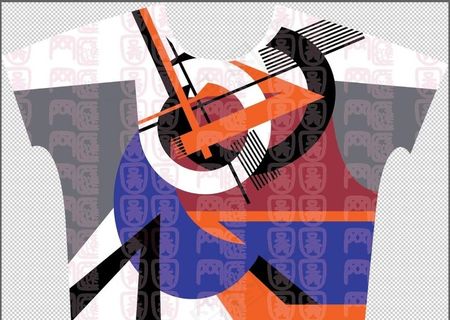 几何线条图案服装印花设计图片