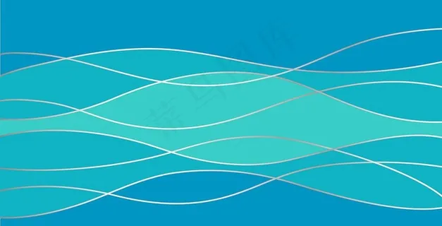 蓝色曲线波浪背景图片