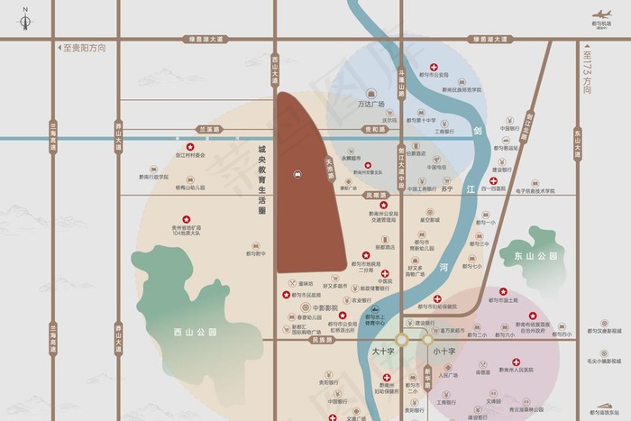 都匀区位图图片ai矢量模版下载