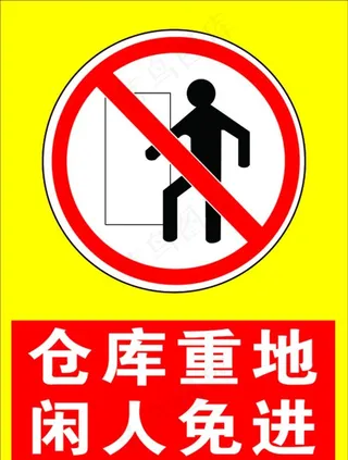 仓库重地闲人免进图片