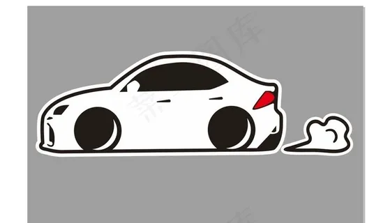 手绘汽车 卡通汽车 矢量车贴图片