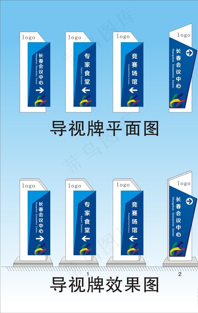 学校导视系统指示牌图片cdr矢量模版下载