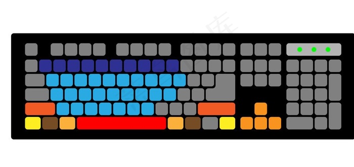 拟物键盘素材AI下载图片