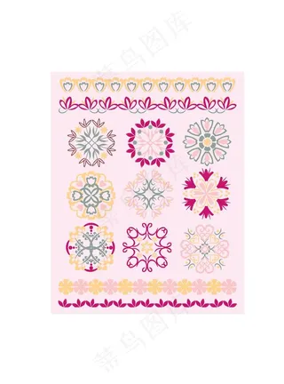 可爱漂亮花边花纹图片