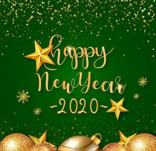 吊球新年贺卡图片