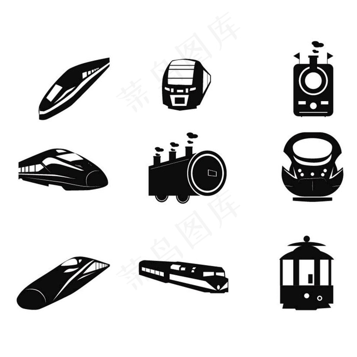 火车头剪影图片