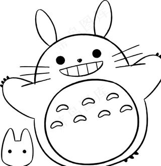 龙 猫 卡通 印花 totor图片