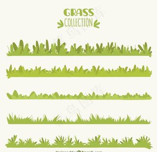 绿色草地草坪矢量图案图片