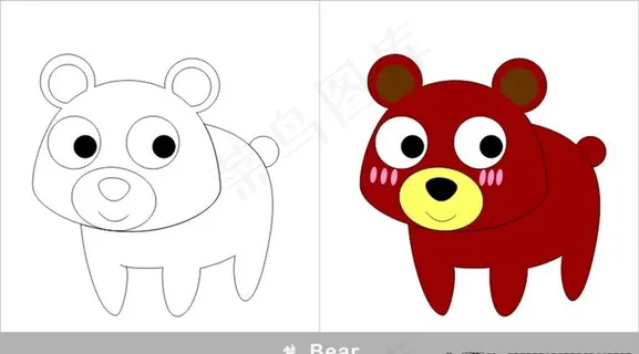 熊简笔画图片