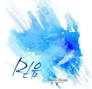 蓝色墨迹图案图片