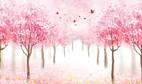 花卉背景墙图片