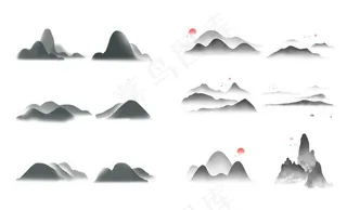 水墨山图片