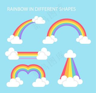 彩虹 彩色背景图片