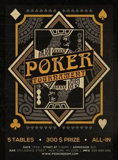 扑克牌海报棋牌设计图片